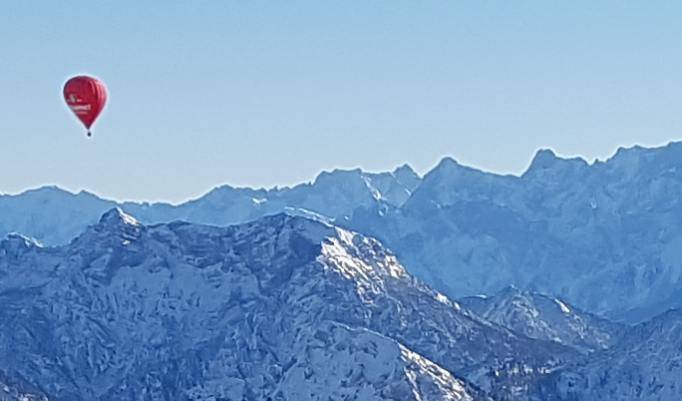 Gutschein für Alpenballonfahrt im Winter