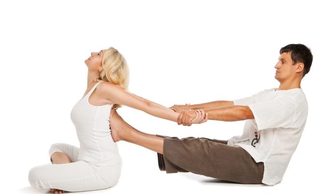 kurze Thai-Yoga Massage Einheit 