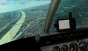 Blick aus dem Flugsimulator